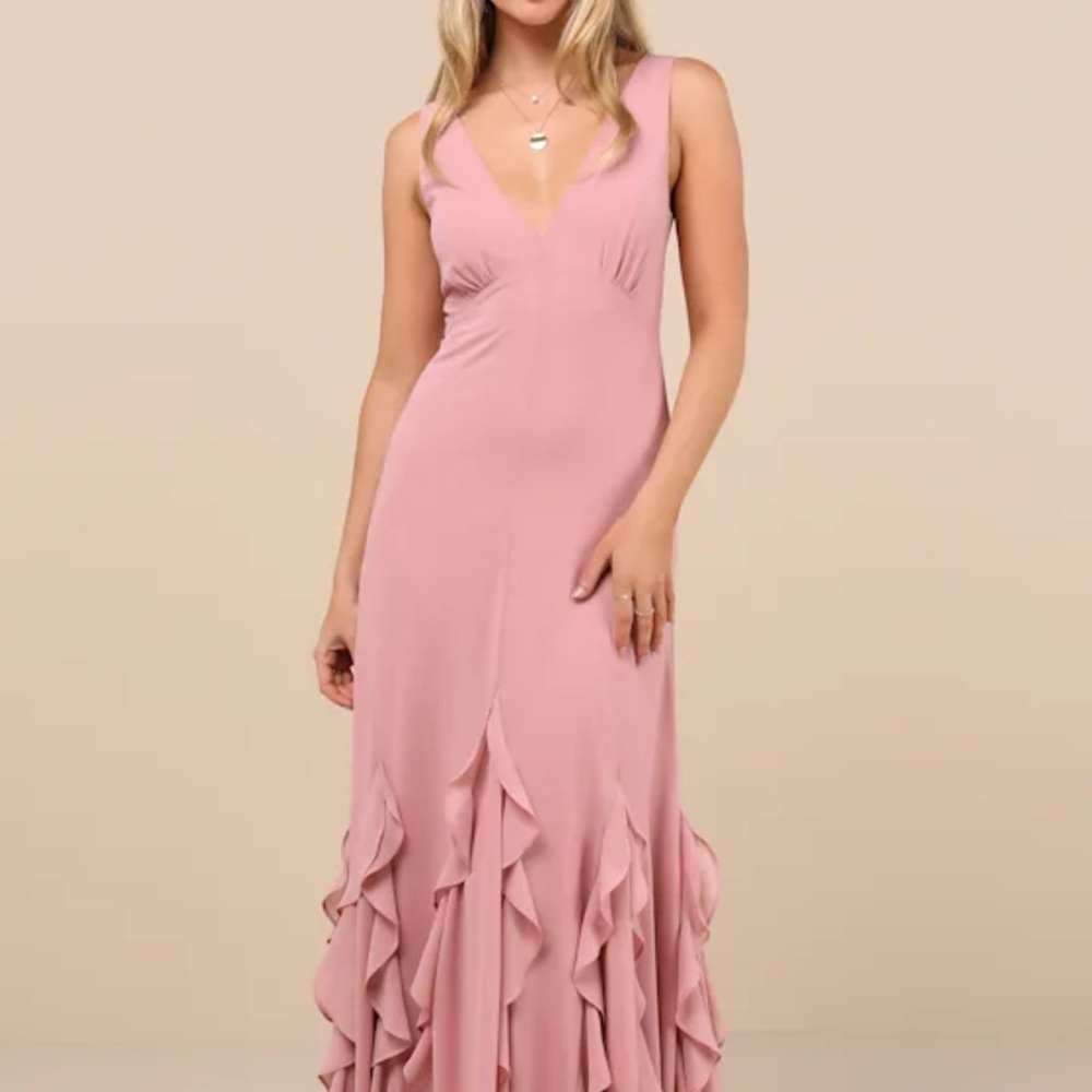 Elegant Pink Sleeveless Dress